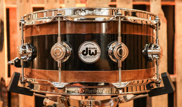 DW Collector's "Walnut/Black/Walnut" Reverse Edge Snare Drum - 14x6 - SO#1193561