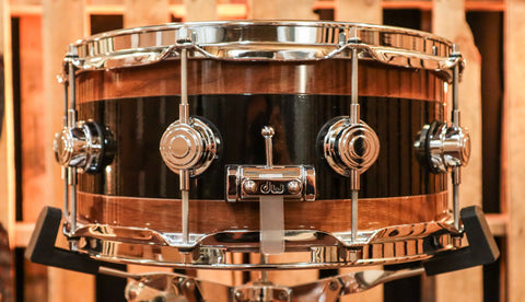 DW Collector's "Walnut/Black/Walnut" Reverse Edge Snare Drum - 14x6 - SO#1193561