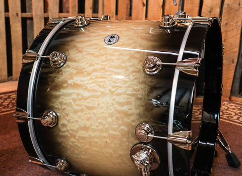 DW Collector's Candy Black Burst Over Quilted Maple Drum Set - SO#1134317