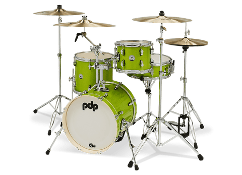 PDP New Yorker Poplar Electric Green Drum Set - 16, 10, 13, 5x14 - PDNY1604EL