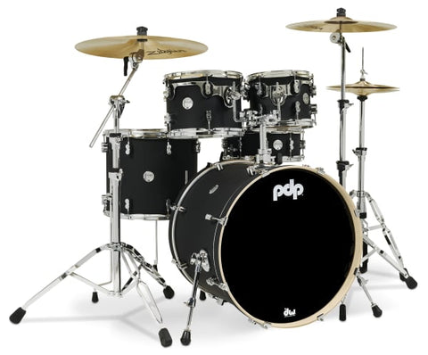 PDP Concept Maple Satin Black Finish Ply 5-Piece Drum Set PDCM2215BK